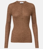 Gabriela Hearst Anges cashmere, silk, and hemp Henley shirt
