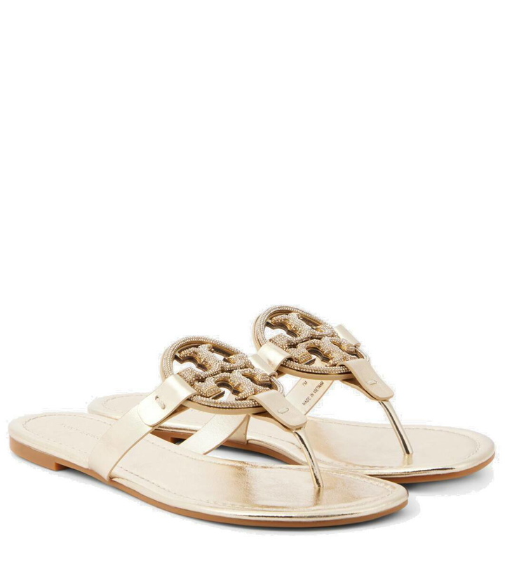 Photo: Tory Burch Miller embellished leather thong sandals