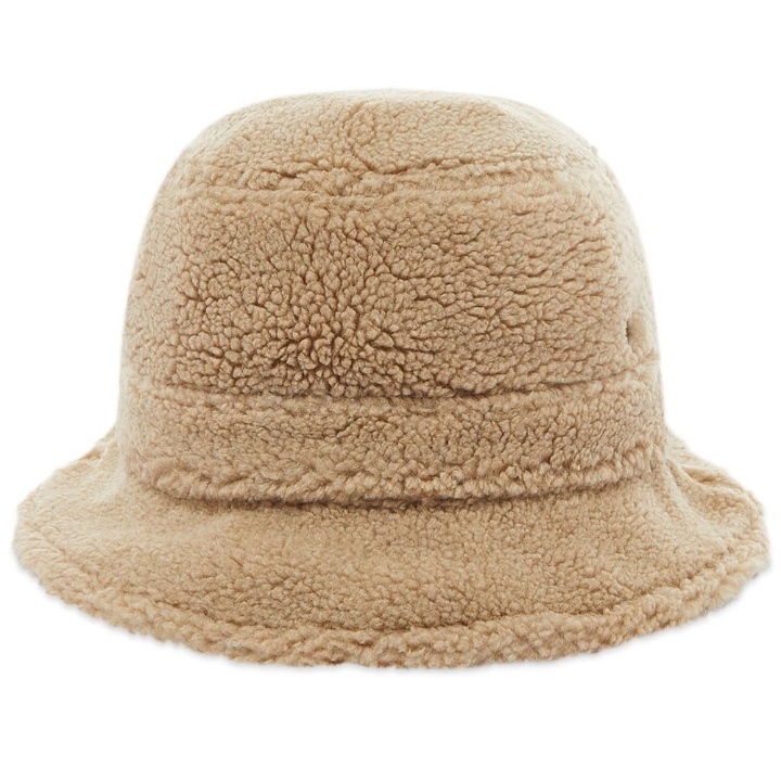 Photo: Universal Works Men's Fleece Bucket Hat in Stone