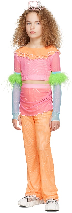 Photo: Poster Girl SSENSE Exclusive Kids Orange & Pink Elenora Trousers