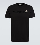 Moncler - Embroidered cotton jersey T-shirt