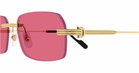 Cartier Eyewear Première De Cartier Ct0271s-010 - Gold / Pink Sunglasses