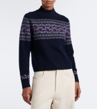 Vince Fair Isle floral cashmere sweater