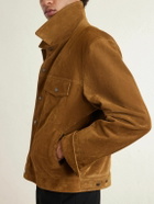 SAINT LAURENT - Suede Jacket - Brown