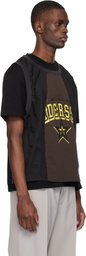 Andersson Bell Black & Brown Basketball Jersey Layered T-shirt