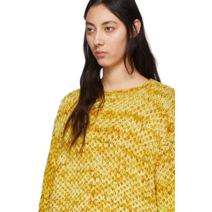 S.R. STUDIO. LA. CA. Yellow Hand-Knit Honeycomb Sweater