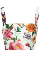 Borgo DE Nor Didi Floral-print Cropped Taffeta top Multicoloured