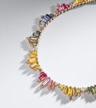 Suzanne Kalan 18kt gold necklace with sapphires and diamonds