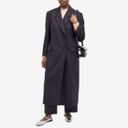 Auralee Women's Light Melton Chesterfield Coat in Top Charcoal