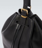 Miu Miu Logo leather bucket bag