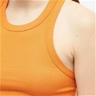 Mayde Women's Cropped Ribbed Tank Vest in Terracotta
