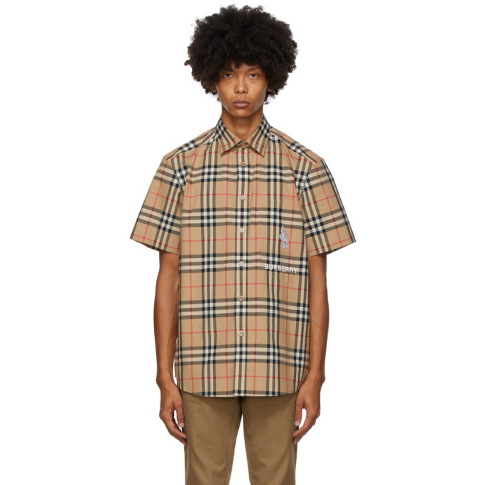 Burberry Beige Coleford Short Sleeve Shirt Burberry