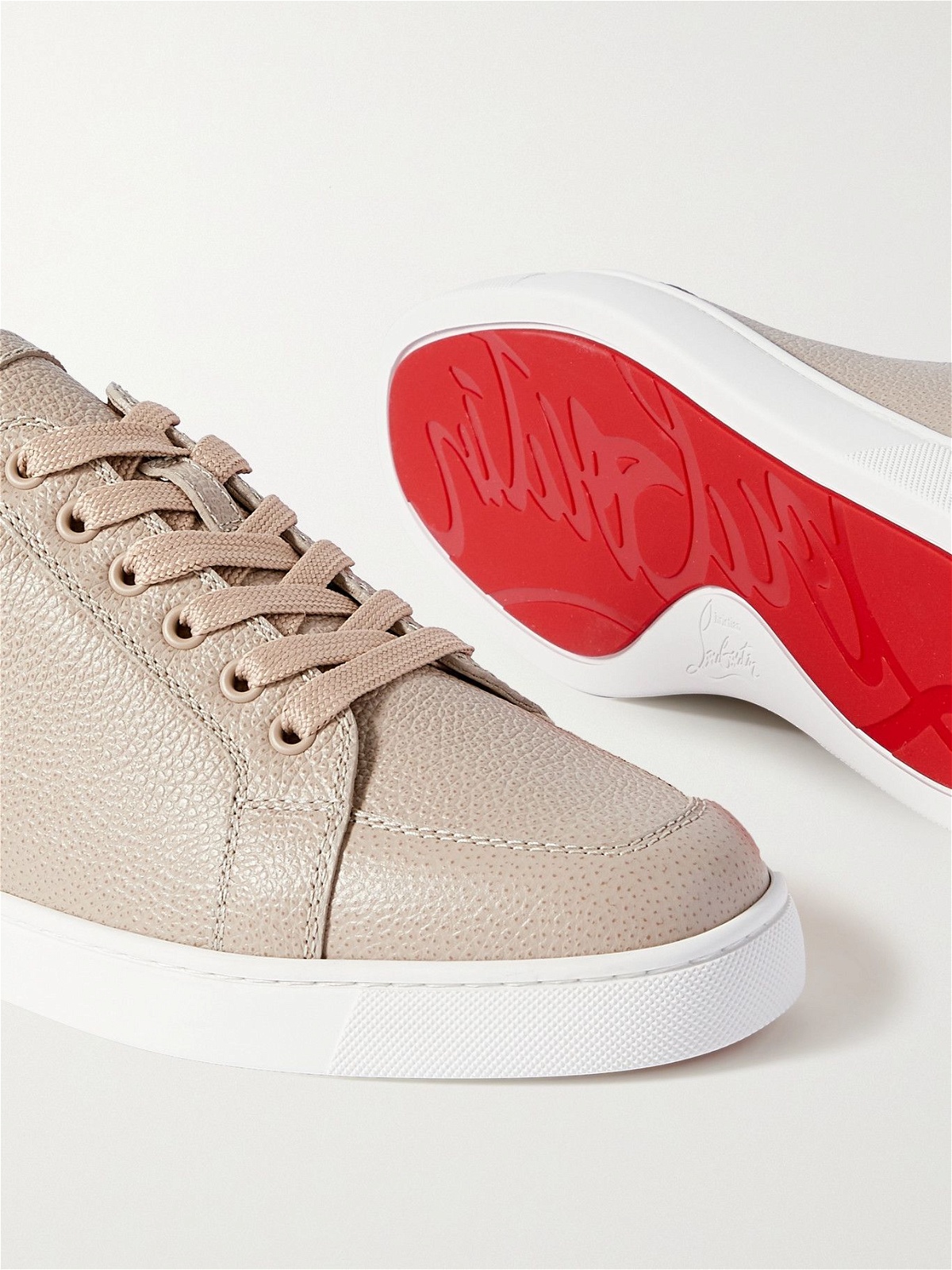 Christian Louboutin Men's Rantulow Red Sole Leather Low-Top