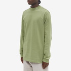 Nike Men's Life Mock Neck T-Shirt in Oil Green/White