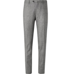 De Petrillo - Grey Slim-Fit Prince of Wales Checked Virgin Wool Suit Trousers - Gray