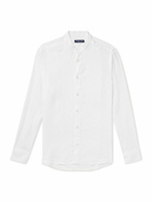 Frescobol Carioca - Jorge Grandad-Collar Linen Shirt - White