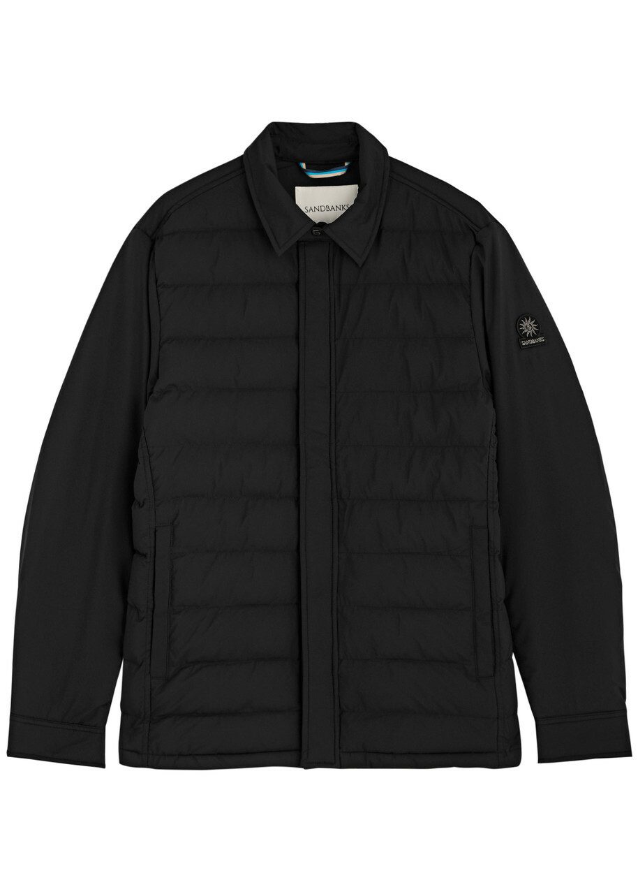 Sandbanks Logo Quilted Shell Jacket Black