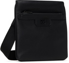 Hugo Black Faux-Leather Messenger Bag