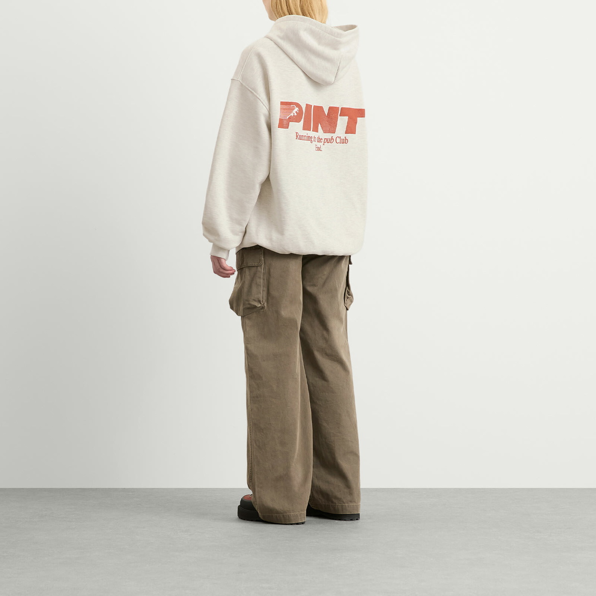 END. Pint Club Hoodie in Grey Marl