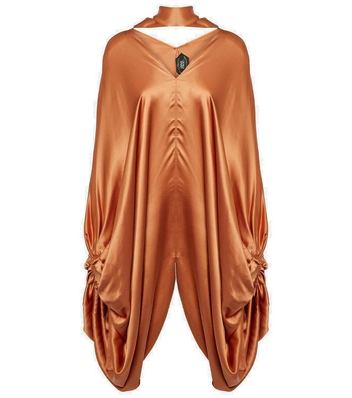 Photo: Taller Marmo Azores draped silk satin minidress