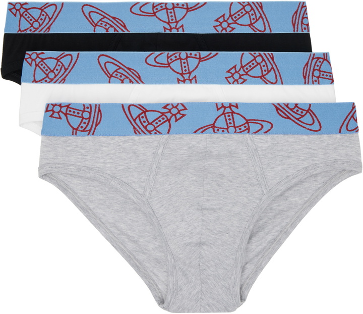 Photo: Vivienne Westwood Three-Pack Multicolor Slip Band Briefs