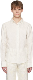 Who Decides War by MRDR BRVDO Off-White Gathered Shirt