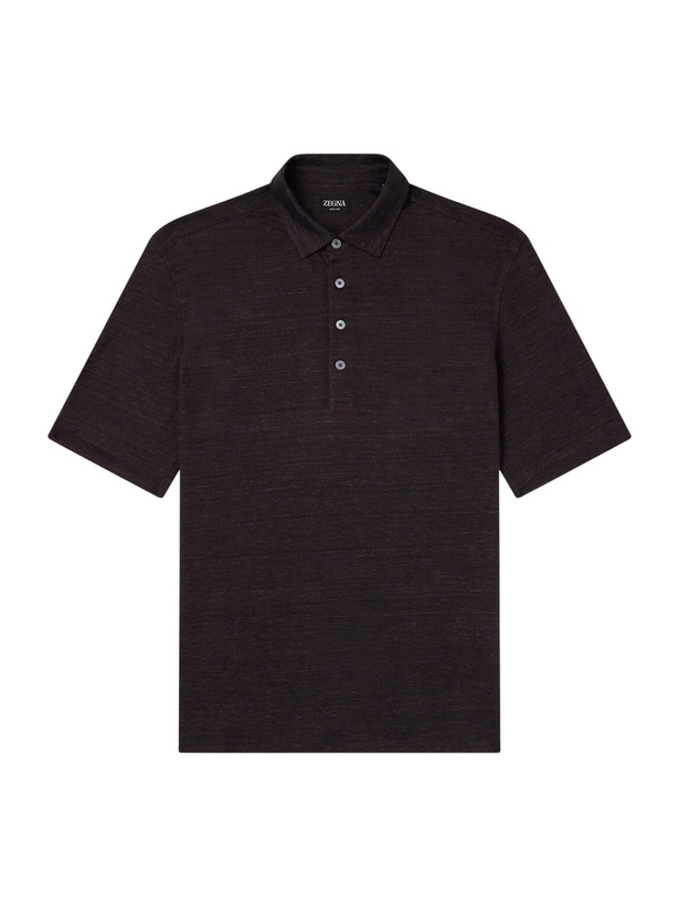 Photo: Zegna - Oasi Linen Polo Shirt - Brown