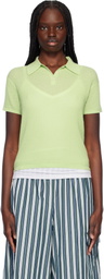 Guest in Residence Green Shrunken Polo