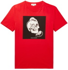 Alexander McQueen - Printed Cotton-Jersey T-Shirt - Red