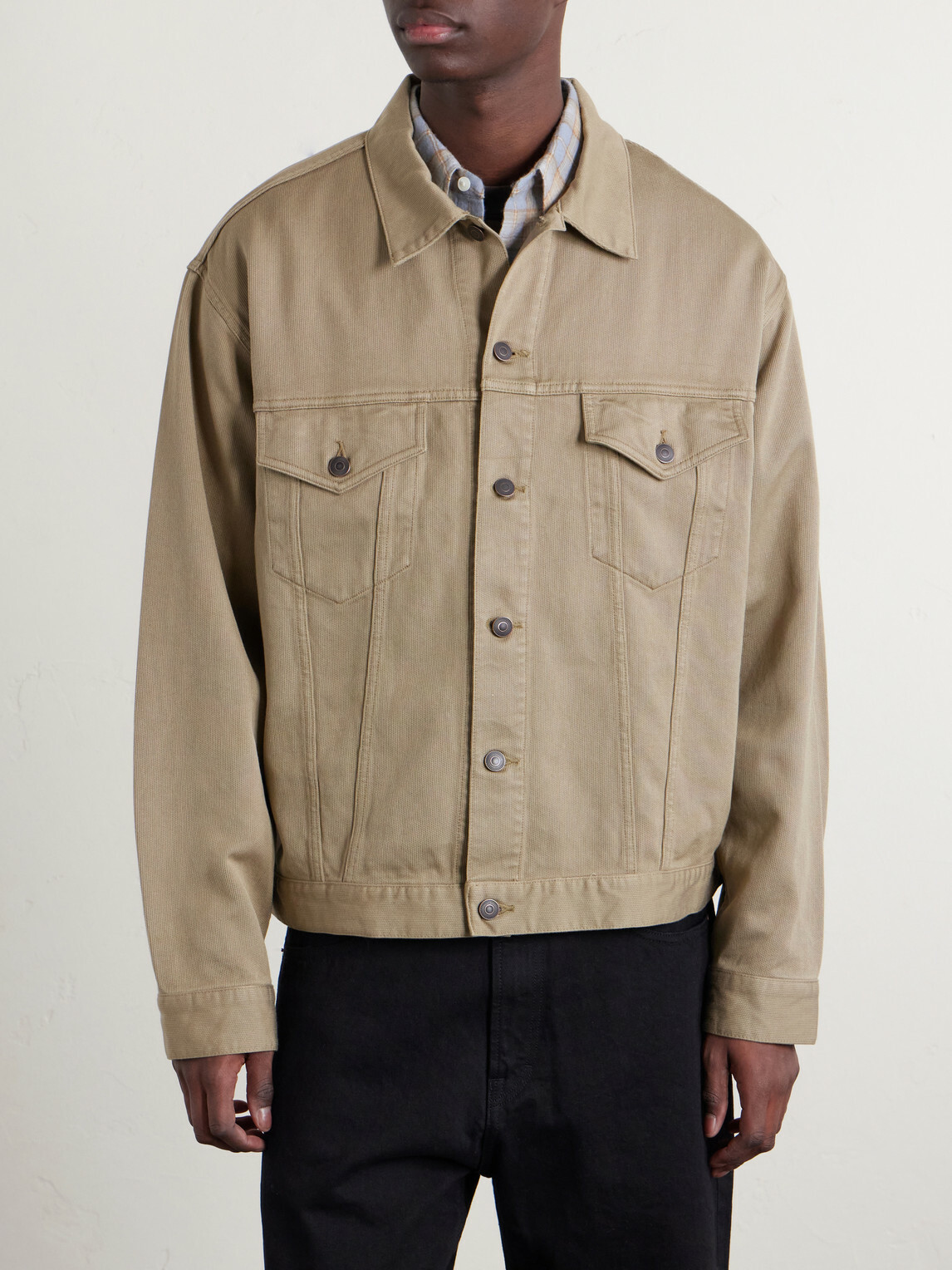 A.PRESSE - Silk and Cotton-Blend Piqué Jacket - Neutrals