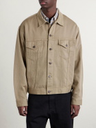A.PRESSE - Silk and Cotton-Blend Piqué Jacket - Neutrals