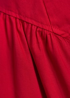 Staud Gwen Stretch-cotton Poplin Mini Dress Red