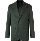 Deveaux - Dark-Green Cotton-Moleskin Blazer - Green