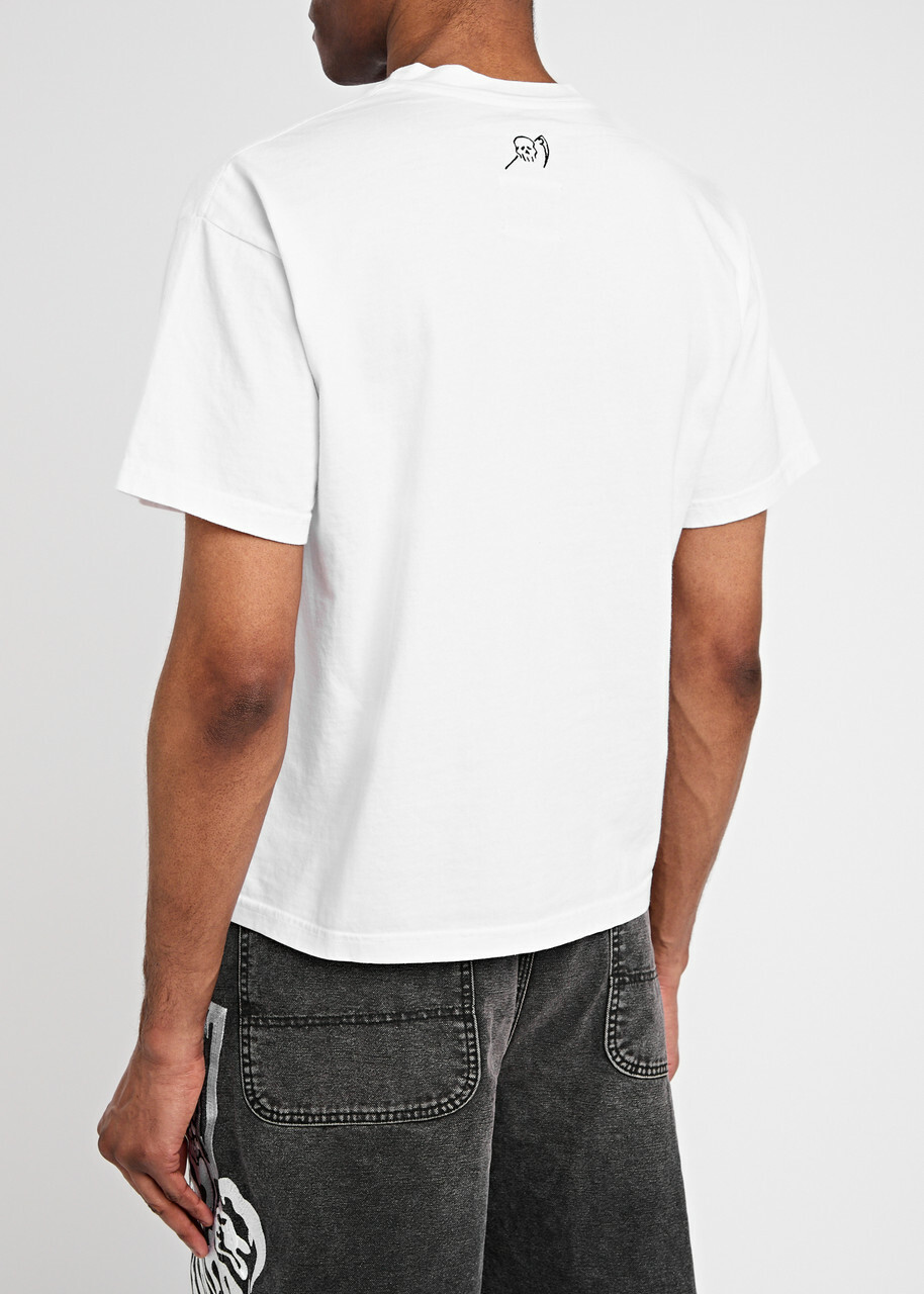 Warren Lotas Apocalypse Printed Cotton T-shirt White