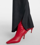 Amina Muaddi Jamie 80 leather ankle boots