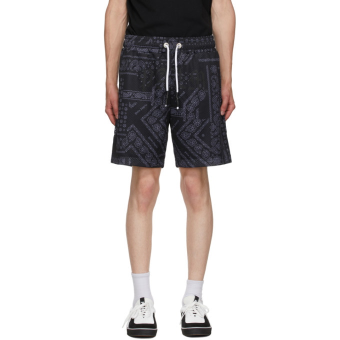 Photo: Palm Angels Black Bandana Mesh Shorts