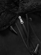 Mr P. - Oversized Shearling Duffle Coat - Black