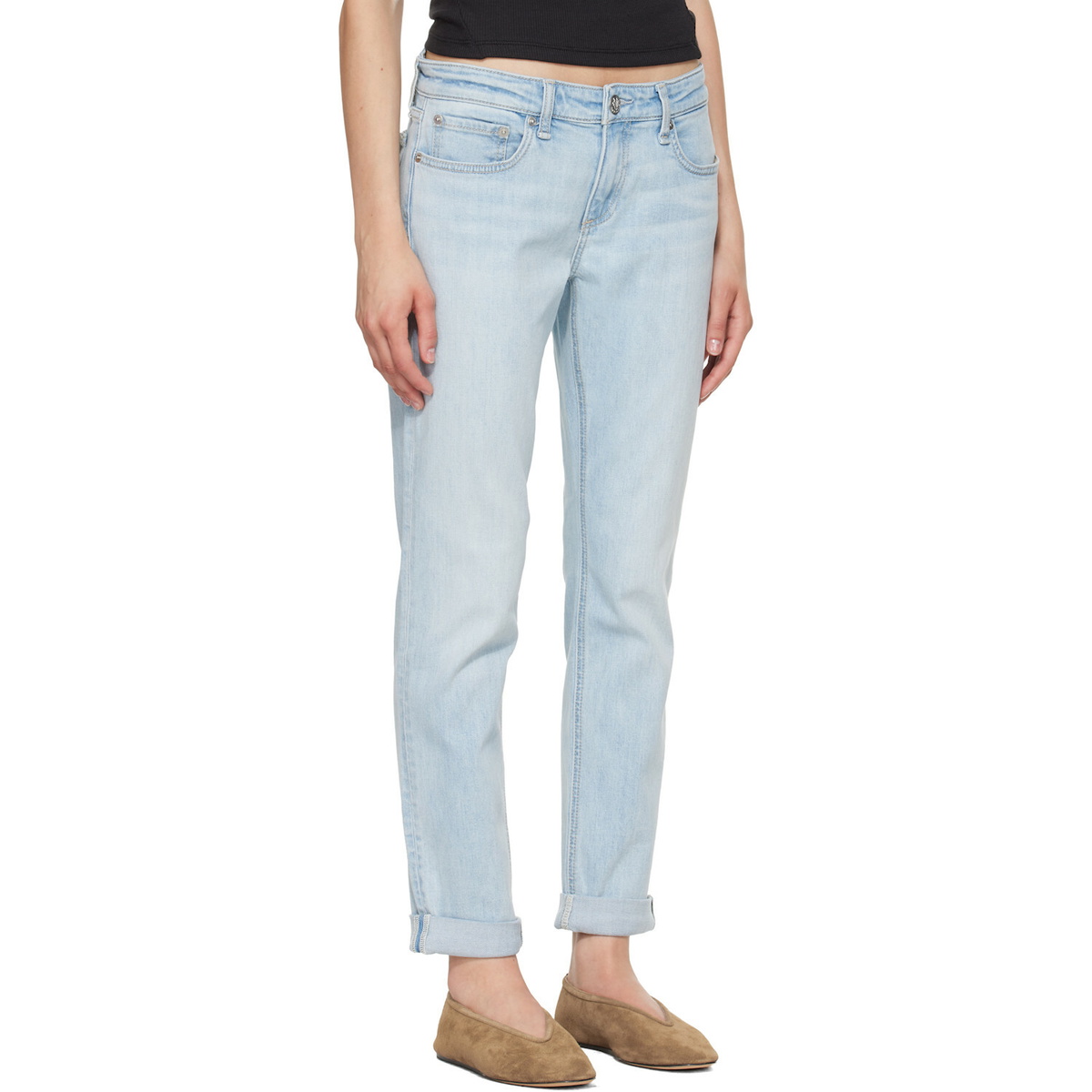 rag & bone Blue Dre Slim Boyfriend Jeans