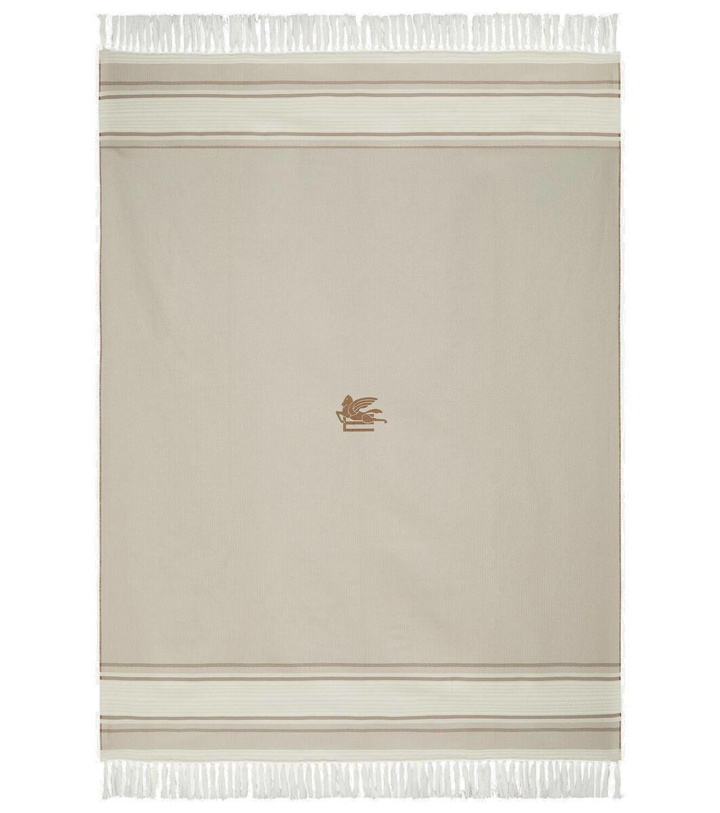 Photo: Etro Pegaso fringed cotton throw