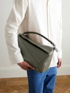 LOEWE - Puzzle Edge Large Logo-Debossed Full-Grain Leather Messenger Bag