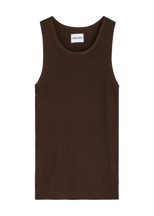 Photo: Aexae Ribbed-knit Tank Brown XS (UK6 / XS)