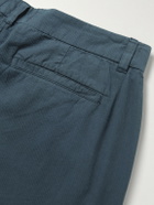 Folk - Assembly Straight-Leg Pleated Striped Cotton Suit Trousers - Blue