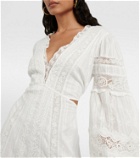 LoveShackFancy Aneesha embroidered cotton maxi dress