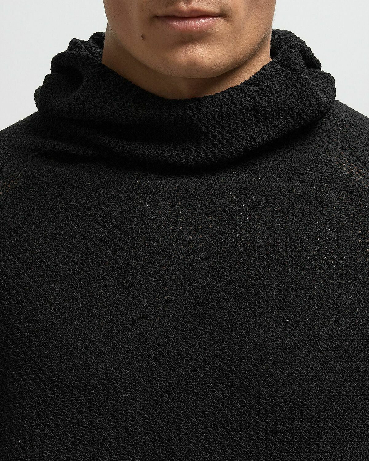 Goldwin 0 Perforated Wholegarment Knit Top Black Mens Hoody Goldwin