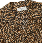 SAINT LAURENT - Camp-Collar Leopard-Print Woven Shirt - Neutrals