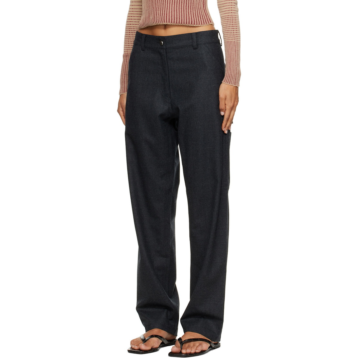 RESCHA SSENSE Exclusive Gray Chenee Trousers