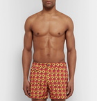 Incotex - Slim-Fit Short-Length Printed Swim Shorts - Men - Red