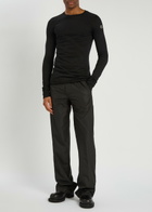 Rick Owens X Moncler Girder Logo-appliquéd Cotton T-shirt Black