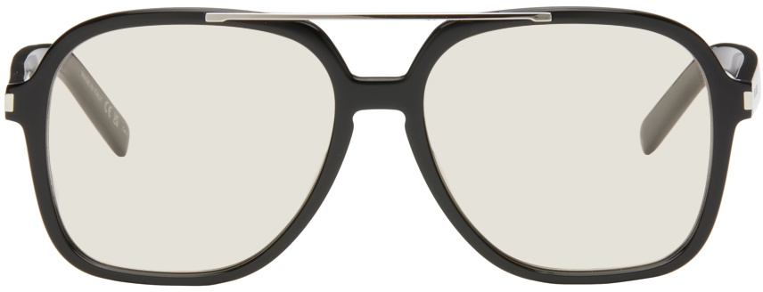 Saint Laurent Silver & Black SL 653 LEON Leather Spoiler  display picture 3