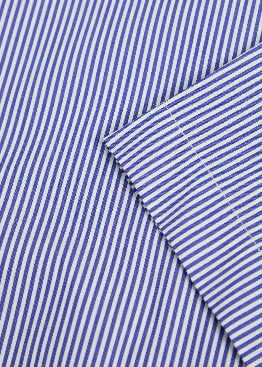 Faithfull The Brand Gaia Striped Cotton-poplin Blouse Blue